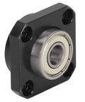 Beefy FF12 End Bearing Block in carbon steel, 12mm inner diameter, heavy duty support for SFU1605 SFU1204, low friction, high stiffness