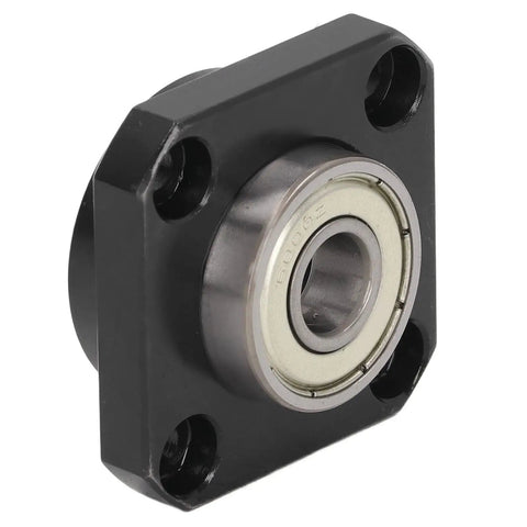 Beefy FF12 End Bearing Block in carbon steel, 12mm inner diameter, heavy duty support for SFU1605 SFU1204, low friction, high stiffness