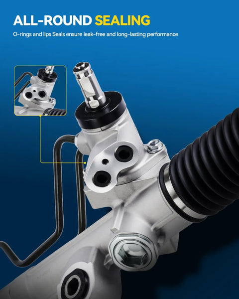 Close-up of rack and pinion replacement for 2006-2012 Colorado Canyon and 2006 Isuzu I Series 4WD with hydraulic power direct fit