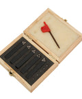 Five 3/8in indexable turning tools with carbide inserts in a wooden case