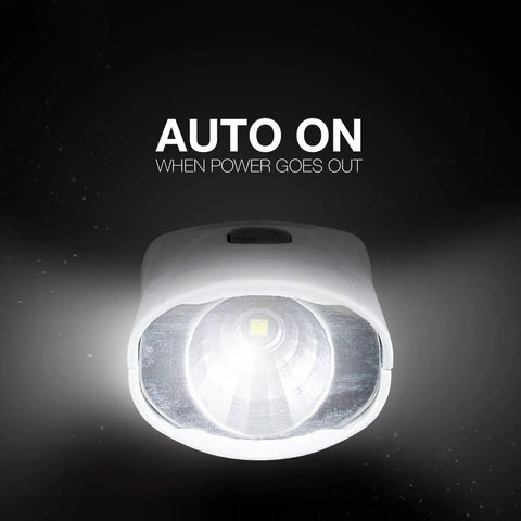 Auto On LED Flashlights Rechargeable For Home Power Outages, Plug In Emergency Lighting For Power Failures, front view image