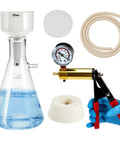 Supercharged Filtration Kit With 1000 mL Buchner Funnel, Ceramic Buchner Funnel Set And Metal Vacuum Hand Pump For Lab And Industrial Use