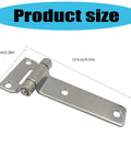 2-piece erosion steel hinge set, metal hinge for furniture or shipping containers, 13.5 cm long with mounting holes