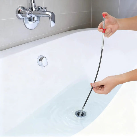 79 Inch Drain Clog Remover Tool With Flexible Grabber Claw For Bath Tub Toilet Kitchen Sink And Sewer Pipes Quick Blockage Fix For Home DIYers Ideal For Showers Sinks Toilets And Main Lines Clears Hair Grease Soap Scum Fast