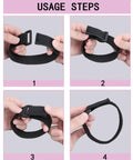 Usage steps for Twenty Pack Reusable Cable Ties And Straps 12x1 Inch Adjustable Hook And Loop Nylon Fasteners for Cable Management