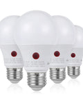 Outdoor Dusk To Dawn LED A19 Light Bulbs Pack 9W 60W Equivalent 2700K Warm White 800 Lumens E26 Base Auto On Off Sensor