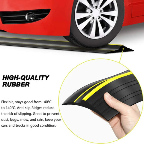 Universal Garage Door Threshold Seal Kit 20Ft Weather Stripping For Bottom Seal Waterproof Rubber Yellow With Dual Adhesive Tape