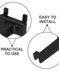 Heavy Duty Black Plastic Pegboard Hooks 10 Pack For Square Hole Pegboards Versatile Shop Display And Home Storage Clips Easy Install Durable Pegboard Organizer Hooks For Tools Supplies And Craft Displays, black plastic hook close-up
