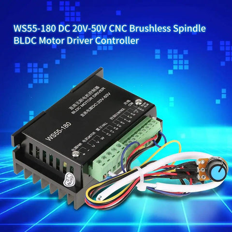 Brushless Spindle BLDC Motor Driver For CNC Speed Controller Pro Grade 20V To 50V with wiring and potentiometer
