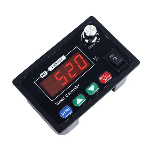 Badass 40A Dc Motor Speed Controller With Sharp Digital Display And Pwm Adjustments For Hassle Free Forward Reverse Direction Changes On 12 To 48 Volts, front view showing controls and digital readout.