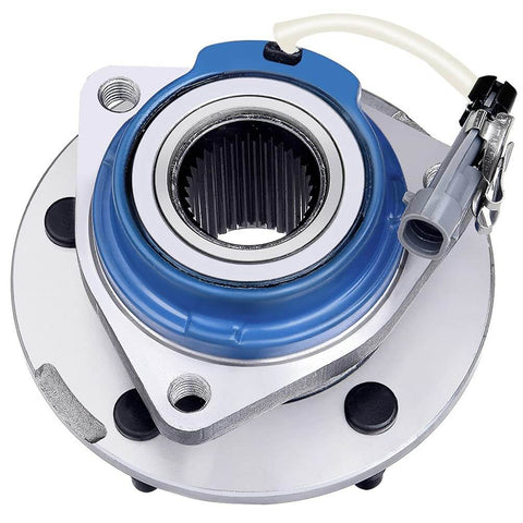 Front Wheel Hub and Bearing Assembly w/ ABS Sensor, Front Driver or Passenger Side, 5-Lug FWD Single Unit for Buick Cadillac Chevrolet Oldsmobile Pontiac 1997-2013 close-up