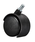 Slick Swivel Nylon Caster Wheels With Twin Rollers And Threaded Stem For Furniture Trolleys Cabinets Lockers Smooth Glide Black M8x15mm swivel caster with threaded stem.