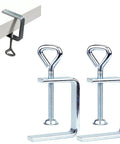 Two Pack Heavy Duty Woodworking C Clamps With Wide Jaw 2 Inch Capacity For Edge And Desk Bench Dog Holes Stainless Steel Welding Grade Clamps Ideal For Welding Projects Edge Banding And No-Fuss Workholding On Any Table Or Workbench With Steel Construction, two clamps