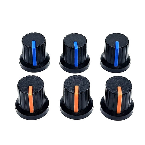 Durable 10 Pack Potentiometer Knobs for 6mm Shaft Rotary Volume Control Replacement for Guitar Pedals and Amps Upgrade ABS Plastic Easy Grip