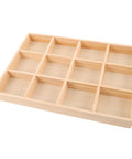 Solid Wood Jewelry Storage Tray With Twelve Grids For Rings And Bracelets Drawer Organizer Keeps Your Daily Bling Neat For Bedroom Nightstand Or Clean Office Desk Setup.