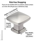 Brushed Nickel Cabinet Knobs 30 Pack Square Zinc Alloy Drawer Handles For Kitchen Cupboards Dresser And Bathroom Hardware