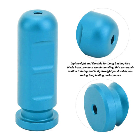 Diving Ear Equalization Training Tool With Aluminum Alloy Build And 3 Balloons In Blue, featuring close-up of aluminum piece