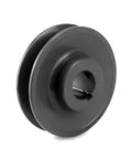 V Belt Pulley 1 Inch Bore Cast Iron Single Groove 3.95 Inch Outer Diameter High Wear And Galling Resistance A Belt Section