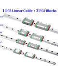 Rock Solid Linear Rail System For CNC And 3D Printers with MGN Guide Blocks, 100mm to 1000mm lengths, hardened steel view