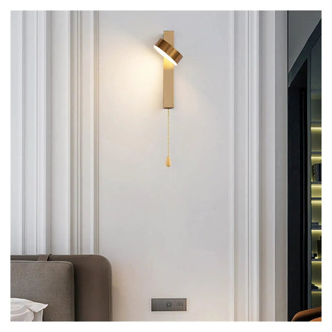 Top Shelf Modern LED Wall Sconce Featuring Heavy Duty Aluminum Build And Wall Switch, 155 x 265 mm, ideal for bedrooms and hallways.
