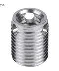 10PCS Self Tapping Thread Inserts Kit in Stainless Steel, M6x1.0 Inner Threads and M10x1.25 Outer Threads, 12mm Length, 10 Pack Pro Grade Screw Repair Kit for Damaged Holes, Easy Fix to Lock In Strong, Long Lasting Threads