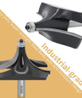 1-1/2 Inch Radius Roundover Router Bit With 1/2 Inch Shank Beading Rounding Over Edging Bit For Edges Molding And Bead Work