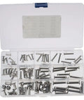 Clevis Pin Assortment Kit For M3 M4 M5 Size Pins In 304 Stainless Steel T Shape Location Pins With Holes in compartment box