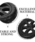 6.7 Inch Folding Shopping Cart Wheels Replacement For Grocery Carts And Trolleys, showing durable material and stability.