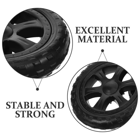 6.7 Inch Folding Shopping Cart Wheels Replacement For Grocery Carts And Trolleys, showing durable material and stability.