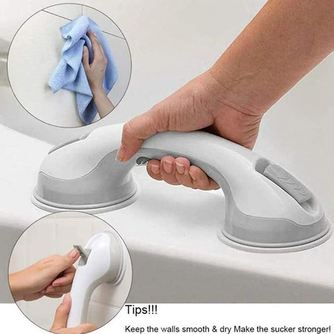 Two Pack Bathroom Grab Bars With Strong Suction For Showers And Tubs, Safe Handicap Shower Handles For Easy Install Balance Aids