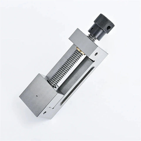 The 2 Inch Precision Mini Vise Is A Solid Grip For Your Lathe Work Setup This Machine Vice Delivers top view of steel construction with adjustable handwheel.