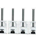 Adjustable Furniture Feet Kit For Home Use showing 4 heavy-duty table leg levelers with elevation brackets.