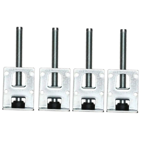 Adjustable Furniture Feet Kit For Home Use showing 4 heavy-duty table leg levelers with elevation brackets.