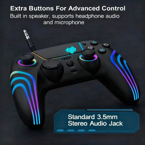 Wireless PS5 Controller For PS5 And PC With Bluetooth Plug And Play Rechargeable 1500mAh Battery Dual Vibration Motion Sensor