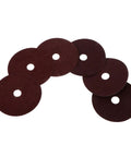 50Pcs Metal Grinding Disc Set Four Inch Red Alumina Abrasive Sheets for aluminum and wood in a curved arrangement