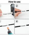 10 Pack Heavy Duty Heat Shrink Tubing Compatible HSE211 5.8mm labeling wires with black print on white tape instructions.