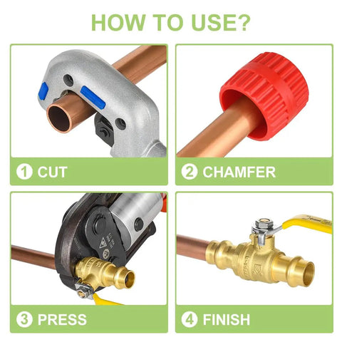 How to use 10 Pack 3/4-Inch Press X Press Propress Ball Valve Set With EPDM O-Ring Lead-Free Brass