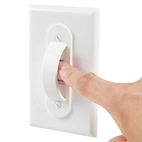 Wall Switch Guard Plate Covers 2 Pack White Child Safety Shield for Standard Toggle Switches Keeps Lights On Or Off Prevents Accidental Flips No Hassle Install Protects Smart Lights And Circuits Screws Not Included