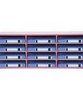 12 Slot Mail Sorter Organizer For Office And Home Desk PVC File Holder with binders in pink