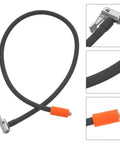 Rock Your Ride With This Universal Metal Tire Inflator Extension Tube For Motorbike And Bike At 31.5 Inch Length Fitting Car Air Pump And Hand Pump Ensuring Tight Seal Leak Free Security High Pressure Keeping Tires Packed Without Leaks Ruining Fun black braided hose with metal and orange connector