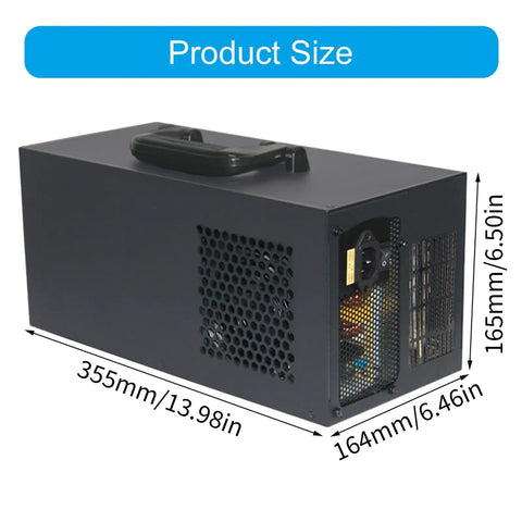 Heavy Duty Metal EGPU Dock With Usb4 Type C Providing 40Gbps Transfer And Fast Charging Pcie Graphics Card Adapter dimensions with handle.