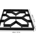 15.7X15.7 Inch Walk Maker Mold For Concrete Pavers ABS Reusable DIY Stepping Stone Paver viewed from above