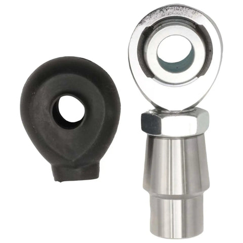 Three Quarter Inch Heim Joint Rod End Kit With Chromoly Joints And Tube For Suspension Steering And Traction Bars Right And Left Hand Thread Steering Joints Panhard Kit Chrome Plated Balls Beefy Rugged Build Smooth Alignment, black and chrome rod end