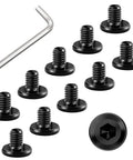 Heavy Hitter M6 Hex Socket Cap Bolts, Black Oxide M6 X 12Mm Full Thread Fasteners, 10 pcs with wrench included.
