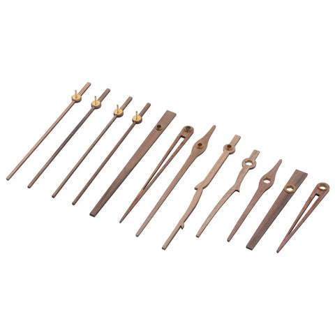 All In One Clock Repair Kit With Walnut Wood Hands ABS Movement Quartz Mechanism And 32 Piece Tool Kit parts displayed