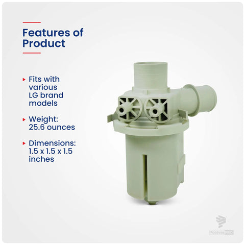 AC Motor Assembly Pump for LG Appliances 4681EA1007A Replacement Part, DIY Repair Solution for Home, OEM-Style Upgrade