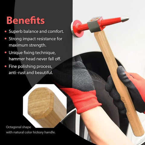 13 Inch Straight Point Pick Auto Body Hammer Featuring A Round Crown Face Built To Knock Out Dents Smooth Sheet Metal And Fix Bumps A Boss Tier Tool Every Pro Mechanic Swears By On The Shop Floor
