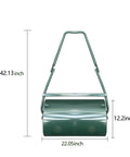 9.5 Gallon Tow Behind Lawn Roller Water And Sand Fillable Garden Drum With U Shape Handle for seeding and turf maintenance shown