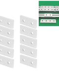 Aluminum Extrusion Joining Plate 10 Piece Set For Frame Building Flat Straight Brackets And Vertical Connectors 2 Hole Plate Fittings Heavy Duty Reinforcement For Tough DIY Frame Structures, aluminum 2-hole plates