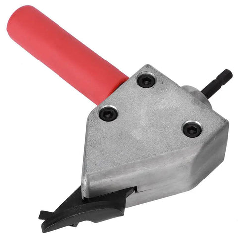Heavy Duty Metal Sheet Cutter For Electric Drill With Universal 7mm Hex Shank All In One Cutter Head with red handle